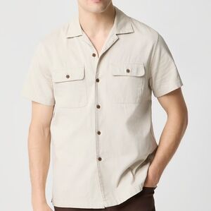 J. Crew Men's Textured Corduroy Camp Shirt Size Large NEW